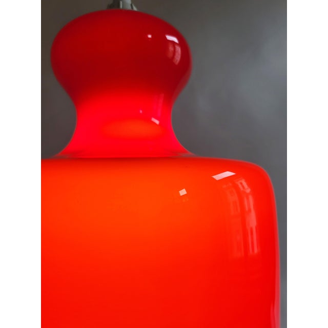 Pop Art Italian Red Glass Lamp, 1960s For Sale - Image 9 of 11