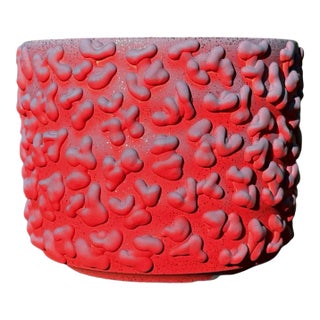 Organic Crimson and Cobalt Sparkle Planter For Sale
