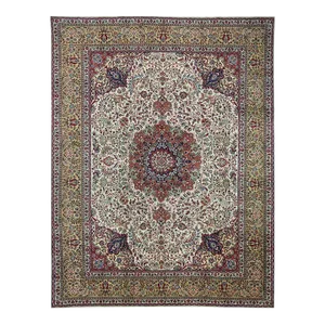 1970s Old Persian Tabriz Area Rug 9’10” X 13’1″