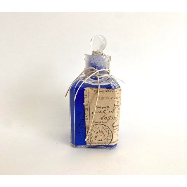 19th Century French Paint Pigment in Glass Bottle For Sale In Los Angeles - Image 6 of 7