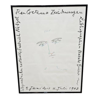 Original Exhibition Poster by Jean Cocteau, 1982 For Sale