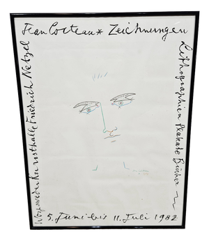 Original Exhibition Poster by Jean Cocteau, 1982