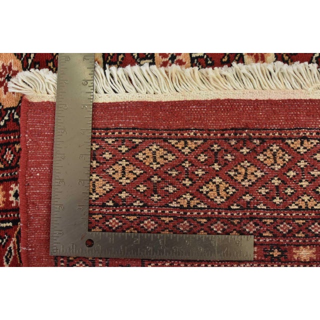 Bokhara Rug 5’2” X 7’9” Red Wool Tribal Hand-Knotted Oriental Carpet For Sale - Image 13 of 13