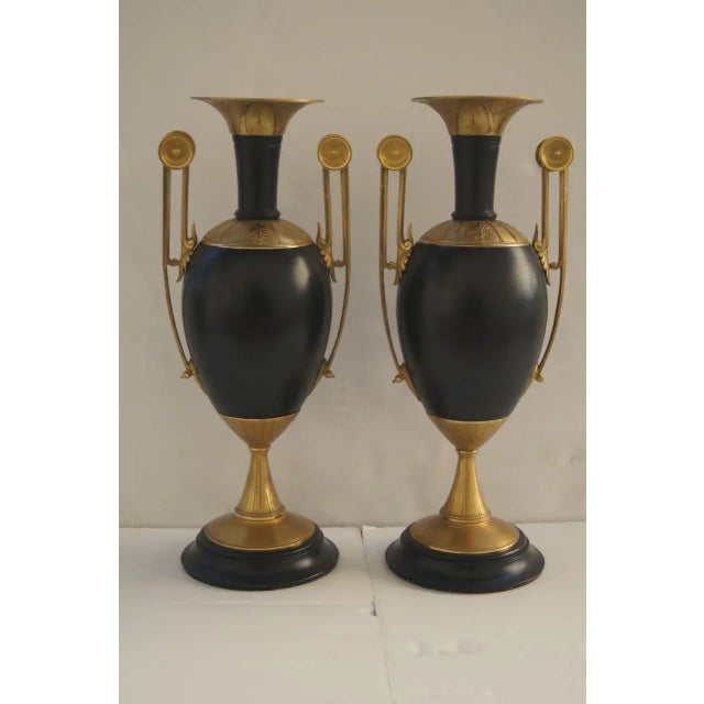 19th Century 19th Century Urns with Gilt Bronze Ormolu Mounts - A Pair For Sale - Image 5 of 9