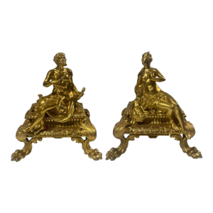 Pair of 19th Century Mythological Bronze Sculptures of Salacia & Hephaestus by H Vian