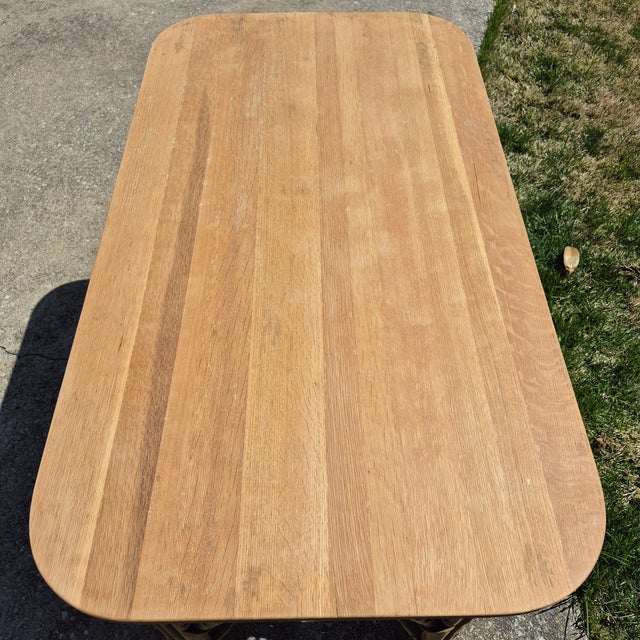 Early 20th C Signed Heywood-Wakefield Arts & Crafts Wicker Library Console Table Desk For Sale - Image 9 of 12