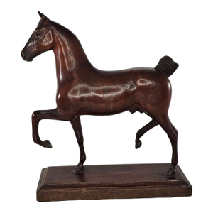 Peter Giba Hand Carved Wood Horse Folk Art Sculpture Unsigned