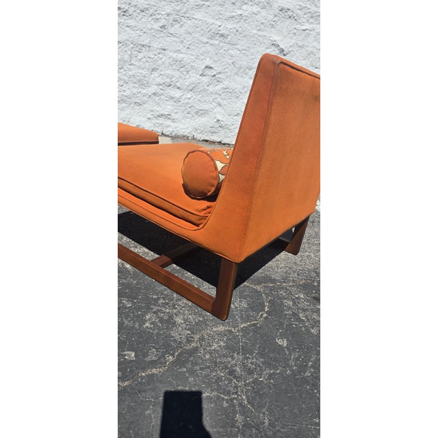 1960s Mid Century Slipper Chair and Ottoman For Sale - Image 11 of 11