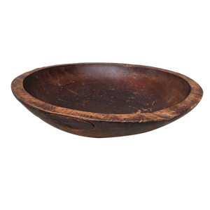 Large Wooden Dough Bowl, Japan, 1890s