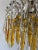 Italian Micro-Beaded Tiered Yellow Crystal Prisms Chandelier C 1920 Amber For Sale - Image 6 of 12
