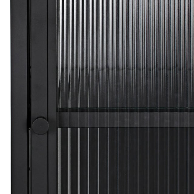 Black NOIR Chandler Tall Cabinet, Black Iron For Sale - Image 8 of 10