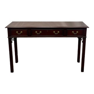 Vintage Chippendale Style Mahogany Console Table For Sale