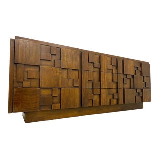 Altavista Lane Brutalist Lowboy Dresser For Sale
