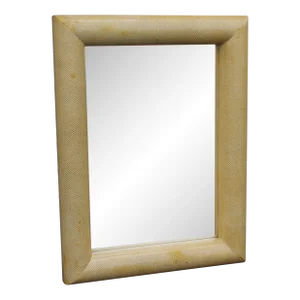 1960s Mid Century Modern Faux Snakeskin Wall Mirror