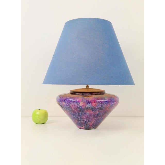 1970s Vintage French Glass Table Lamp from Laque Line, 1970s For Sale - Image 5 of 13