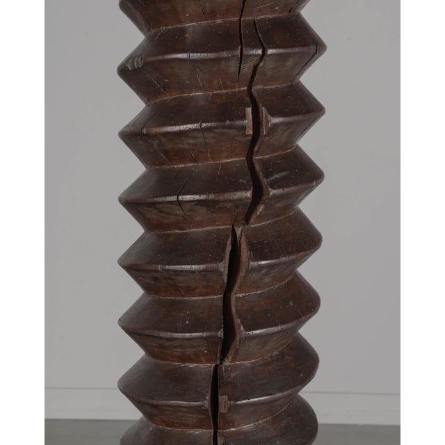 18th Century French Wooden Wine Press Screw Pedestal For Sale - Image 9 of 14