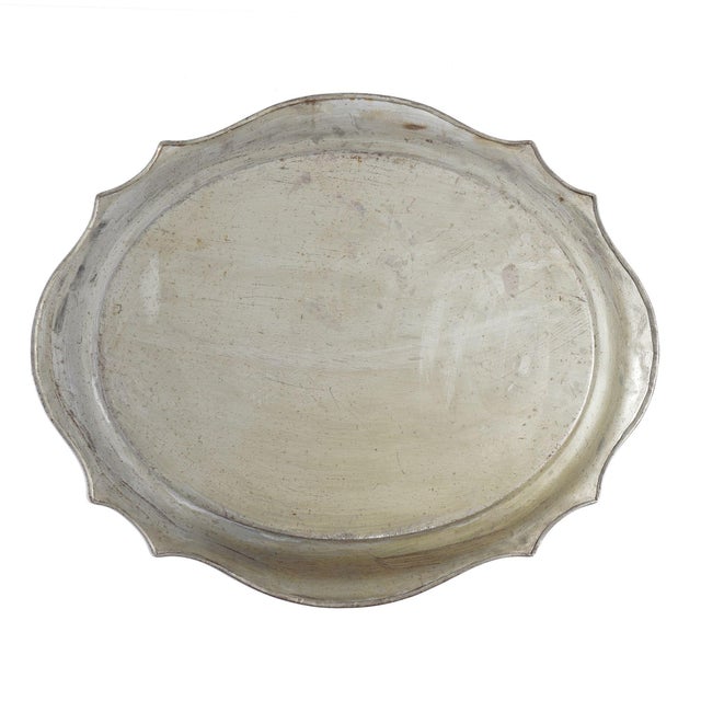 English Chippendale Shaped Polished Tin Tea Tray, C. 1830 For Sale In Chicago - Image 6 of 7