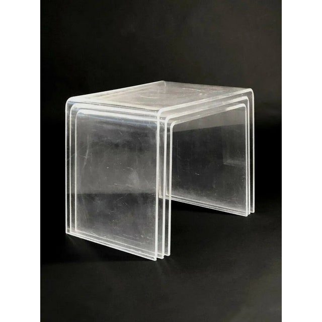 Contemporary French Nesting Tables, 1970s, Set of 3 For Sale - Image 3 of 8