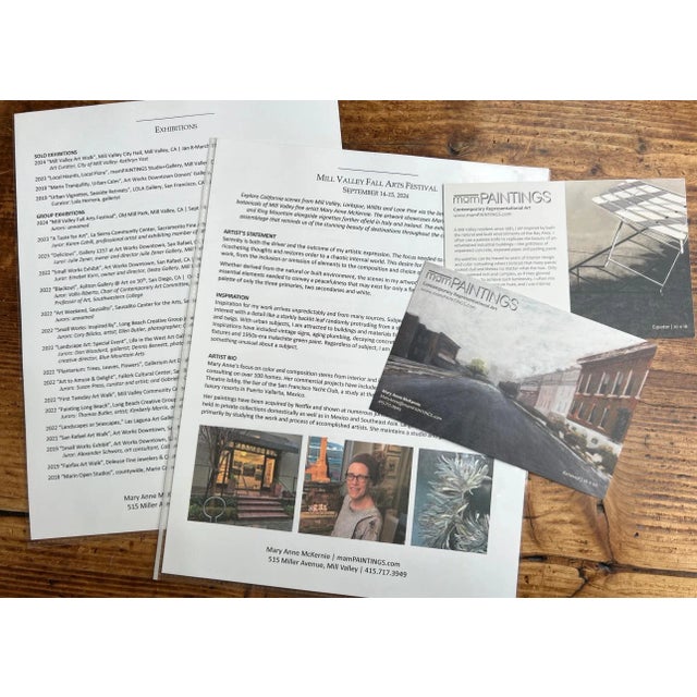 Wood “Gilded Forest" Contemporary Impressionist Landscape in Golds by Mill Valley Artist Mary Anne McKernie For Sale - Image 7 of 7