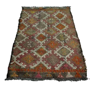 Small Anatolian Turkish Kilim Rug
