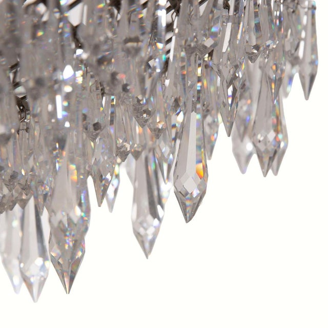 Modern Anthology Quartet Crystal Rain Oval Pendant Lamp For Sale - Image 3 of 9