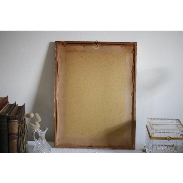 Late 19th C. Antique Silk Print of Madonna Della Seggiola by Raphael in Gold Gilded Wood Frame For Sale - Image 12 of 16