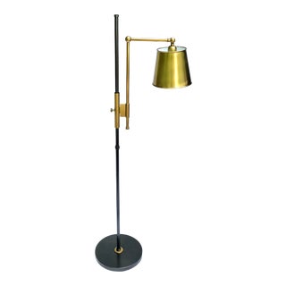 Arteriors Brass & Bronze Tone Adjustable Floor Lamp For Sale