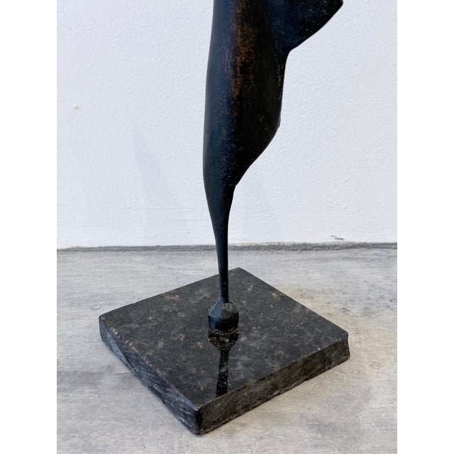 Brazilian Mid-Century Modern Abstract Dancer Bronze Sculpture on Granite Base For Sale - Image 13 of 13