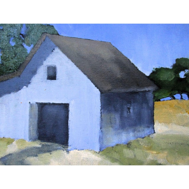 Field Barn, California farm landscape oil painting by Lynne French. The signed original painting measures 11x14 inches on...