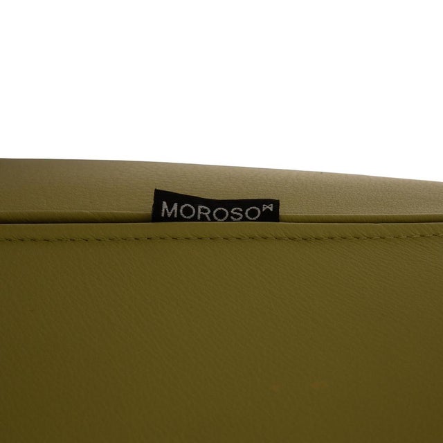 Fjord Leather Armchair in Green by Patricia Urquiola for Moroso For Sale - Image 6 of 11