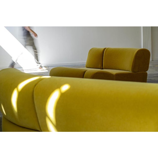 Modular Sofa in Mohair Velvet by Asko Finland, 1970, Set of 7 For Sale - Image 6 of 10