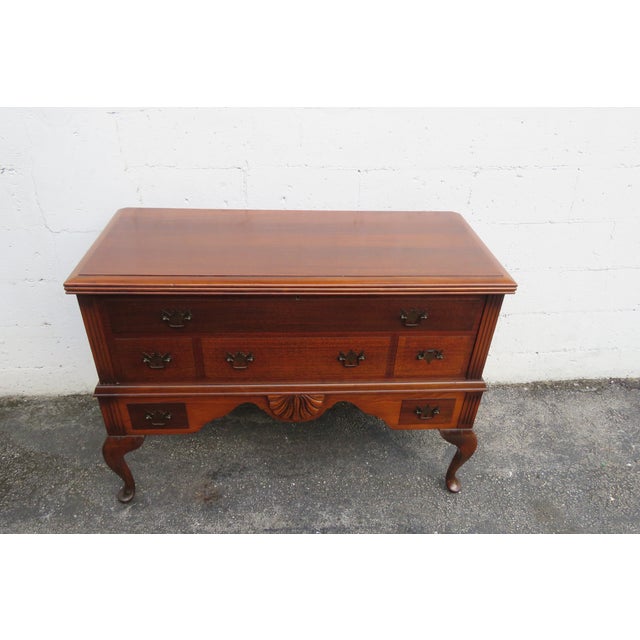 1940s West Branch Novelty Co Tall Cedar Chest Blanket Trunk For Sale - Image 12 of 12