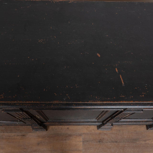 19th Century Swedish Black Painted Pine Sideboard Buffet For Sale - Image 6 of 15
