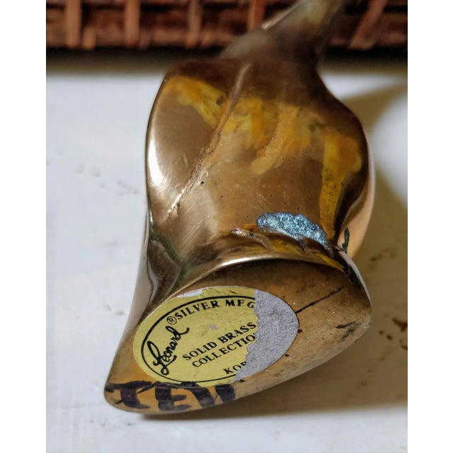 Vintage Solid Brass Penguin Paperweight For Sale - Image 4 of 6