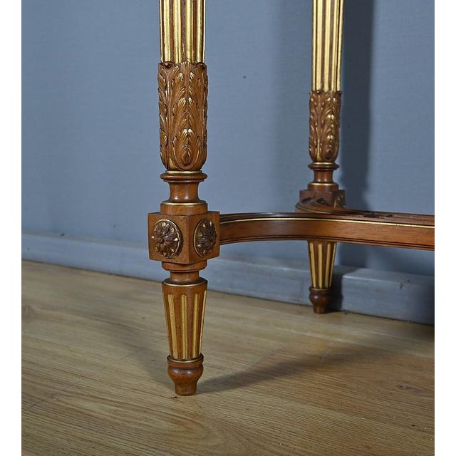 Louis XVI Style Mahogany Console Table, Late 19th Century For Sale - Image 14 of 18