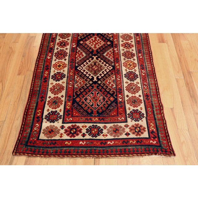 Tribal Nazmiyal Collection Ancient Antique Caucasian Talish Rug For Sale - Image 3 of 7