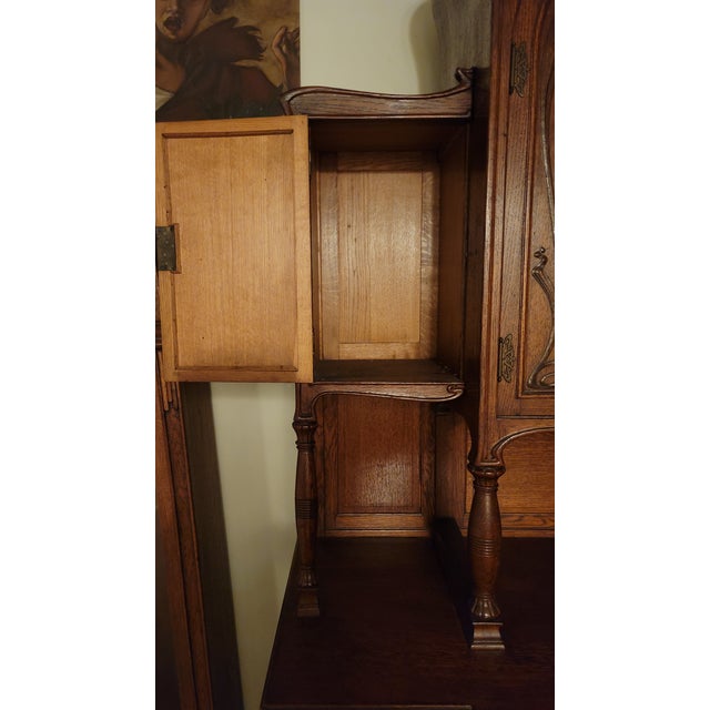 A museum piece on its own. You can own a very rare Art Nouveau " Eugene Gaillard " piece of history. This is an oak...