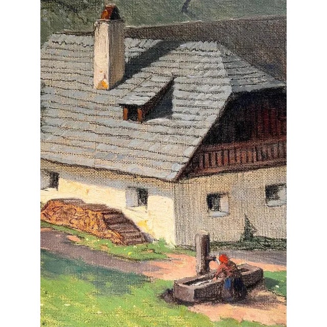 Hans Stalzer, Rural Landscape, Oil on Canvas, Framed For Sale - Image 3 of 17