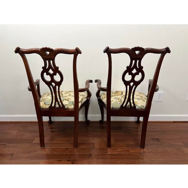 Century Furniture Late 20th Century Set of 10 Chippendale Style Dining Chairs by Century Furniture Company For Sale - Image 4 of 12