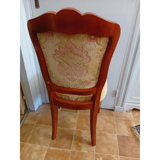 French Louis XV Style Cabriolet Chairs with Upholstery, 1950s, Set of 4, in Flawless conditions. Designed 1950 to 1959