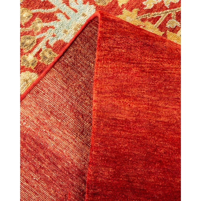 Eclectic, One-of-a-Kind Hand-Knotted Area Rug - Orange, 8' 10" x 12' 2" For Sale In New York - Image 6 of 8