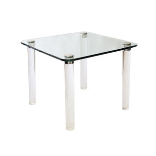 Pace Lucite and Glass Table For Sale