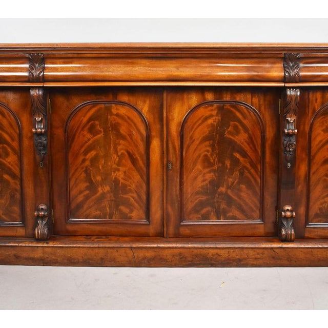 Victorian Flame Mahogany Four-Door Sideboard, 1860 For Sale - Image 3 of 10