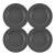 Crow Canyon Home Enamelware, Stinson Speckle 8" Flat Salad Plates in Grey - Set of 4 For Sale In San Francisco - Image 6 of 6