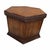 Wood Vintage 1970s Lane Furniture Carved Hexagonal Parquet Storage End Tables, Pair For Sale - Image 7 of 11