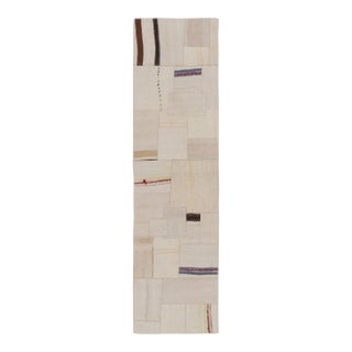 Vintage Turkish Patchwork Kilim Runner With Geometric Design - Rug & Kilim For Sale