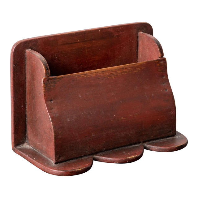 Primitive Painted Letter Box For Sale