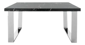 Square Coffee Table in Black & Chrome
