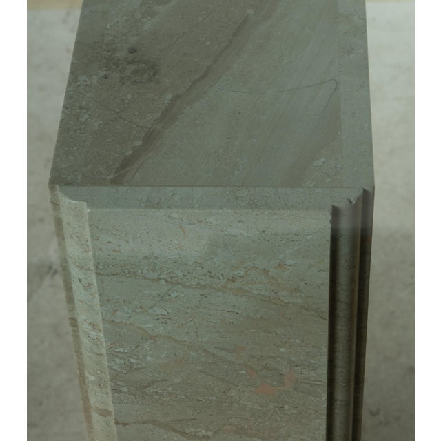 Matched Italian Travertine & Glass Dining Suite | Pedestal Dining Table + Coffee Table, c.1970s For Sale - Image 14 of 18