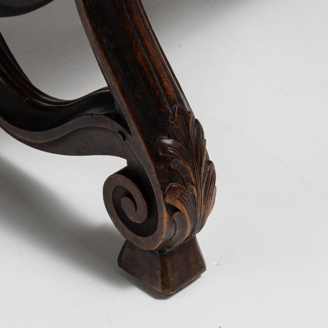 Brown 19th Century Brown Wood Club Chairs For Sale - Image 8 of 15